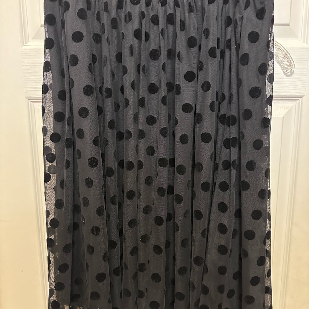 Torrid Black Knee-Length A-Line Pleated Skirt